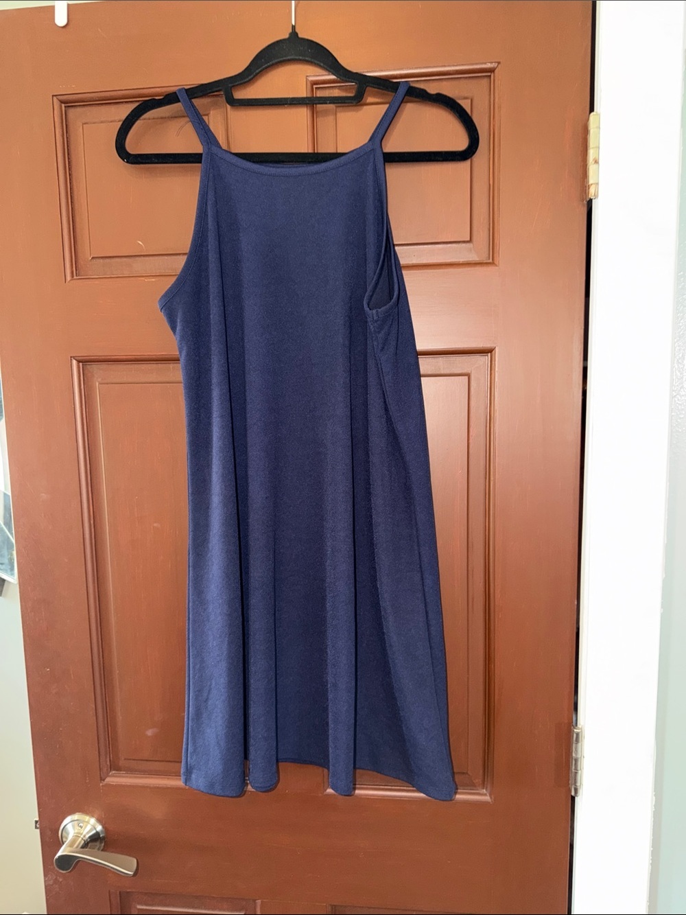 Wallflower Navy Mini Dress with Spaghetti Straps